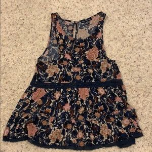 floral american eagle blouse